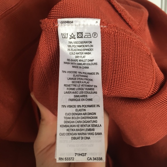 French Connection Orange Bandage Cocktail Dress - Picture 6 of 6